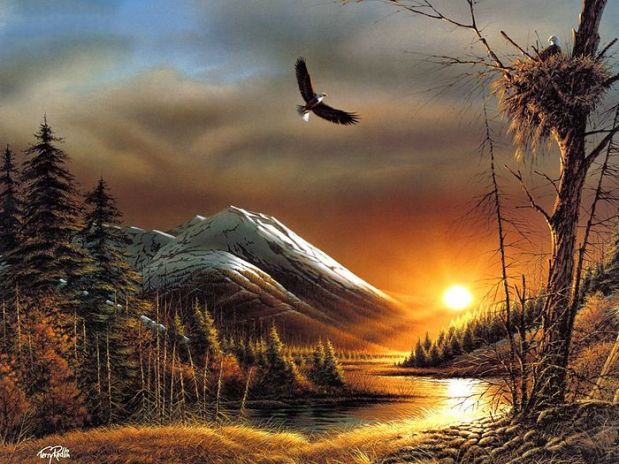 Terry_Redlin_Artwork_wallpaper_Flying_Free